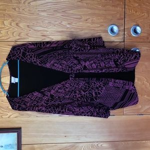 CM shapes black blouse with pattern